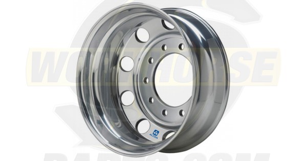 W0009567 - Rear Wheel - Aluminum, 22.5 x 7.5, Offset 6.28, 8 Hole (Inside  Polished)
